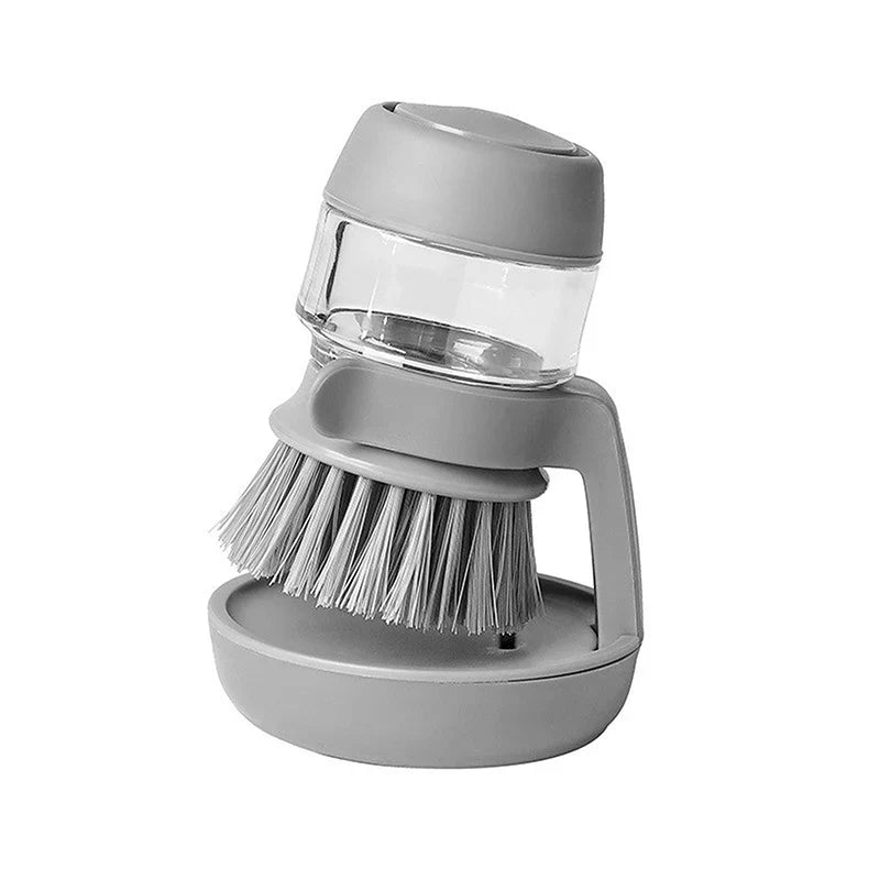 Scrub Brush Built-In Soap Dispenser Leak-Proof Nylon Bristles