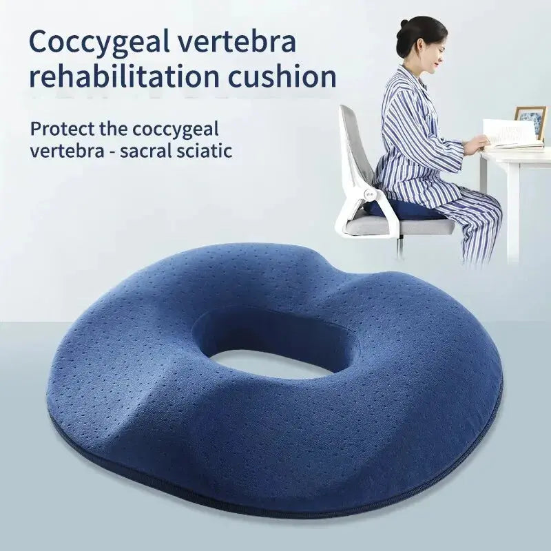 Seat Cushion Memory Foam Cutout Non-Slip Removable Washable Cover