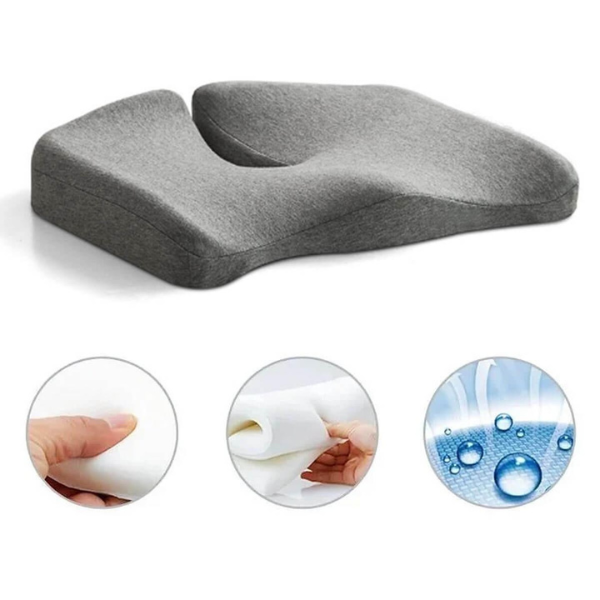 Seat Cushion U-Shaped Memory Foam Tailbone Relief Non-Slip