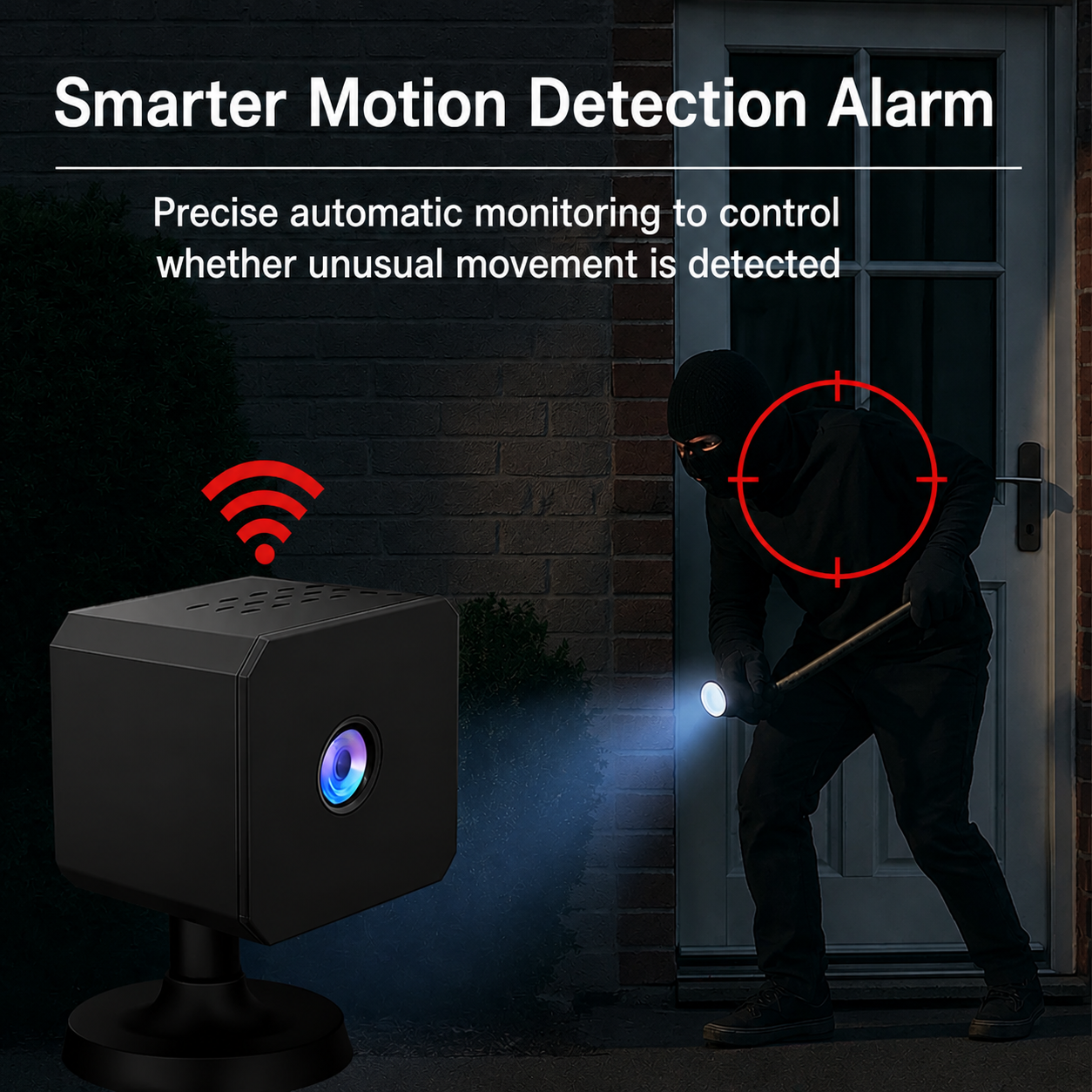 Security Camera 3K Full-Color Night Vision Solar Powered