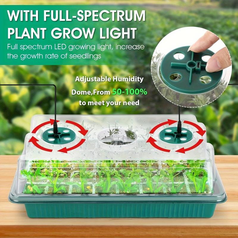 Seed Starter Tray Set 24-Cell USB LED Timer