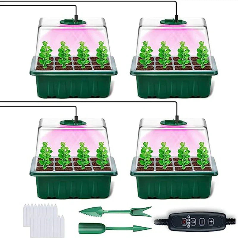 Seed Starter Tray Set 24-Cell USB LED Timer