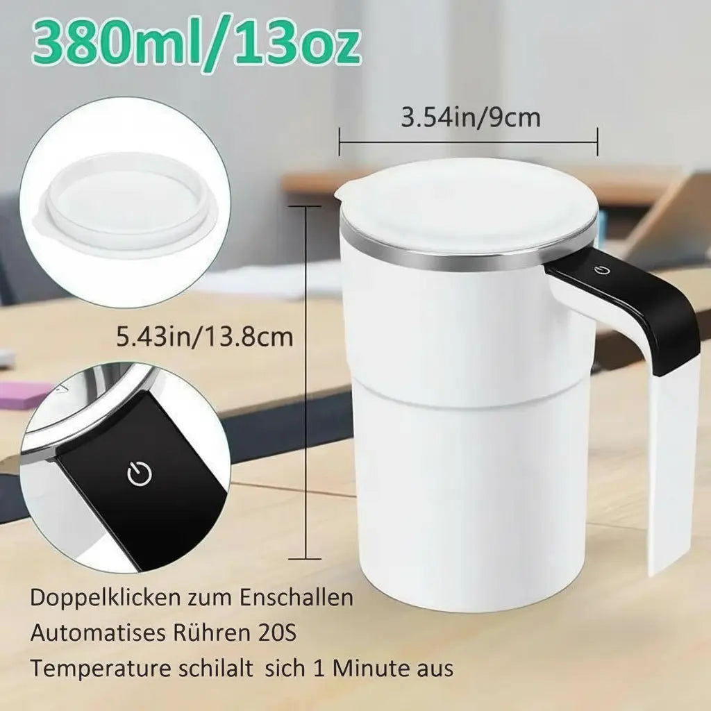 Self-Stirring Coffee Mug Stainless Steel LED Display