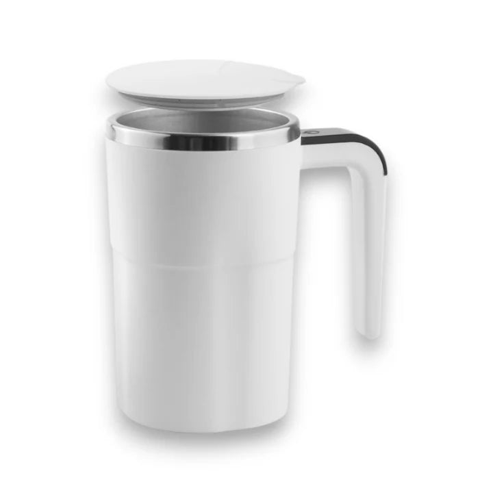Self-Stirring Mug One-Touch Stainless Steel Interior