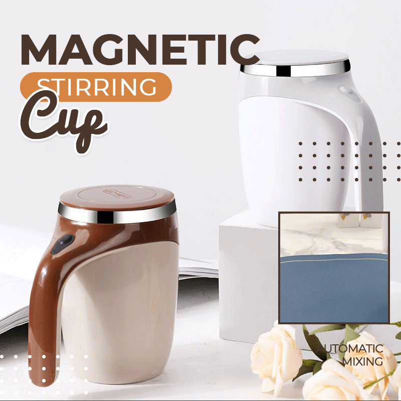 Self-Stirring Mug One-Touch Stainless Steel Leak-Proof Lid