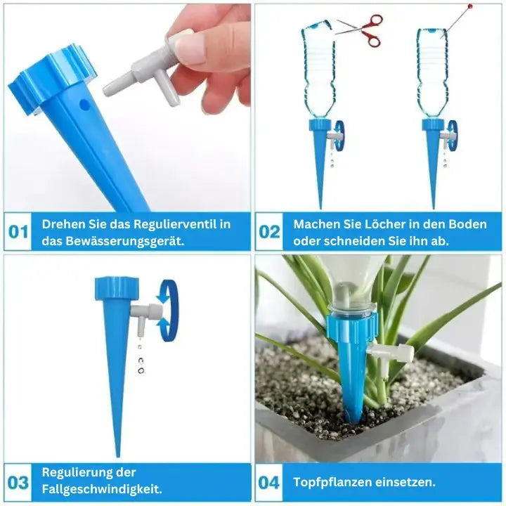 Self-Watering Spike Adjustable Drip Control BPA-Free 12 Pack