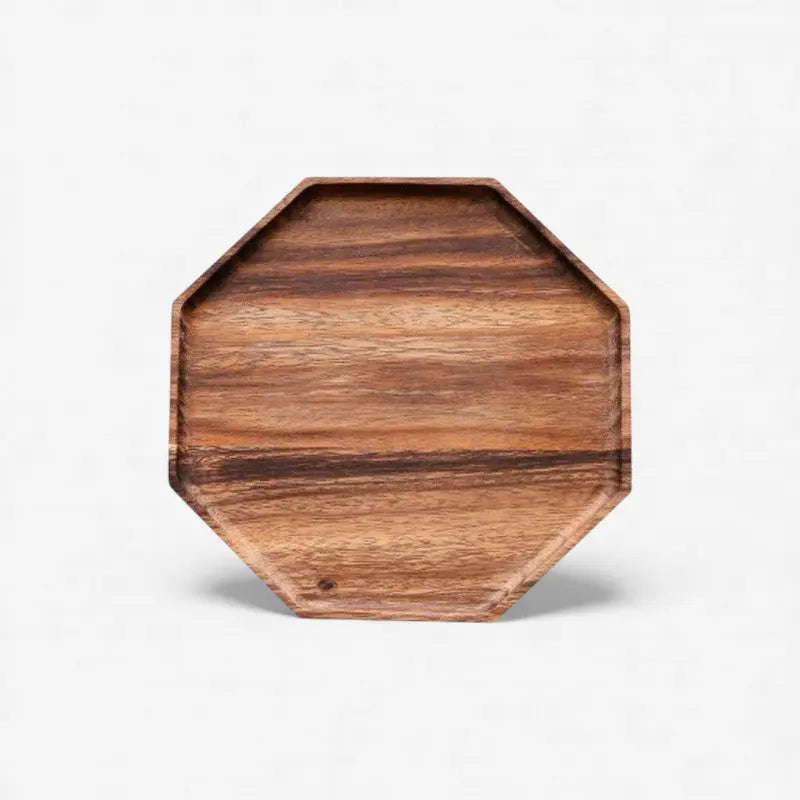 Serving Board Octagonal Solid Wood Warm Brown