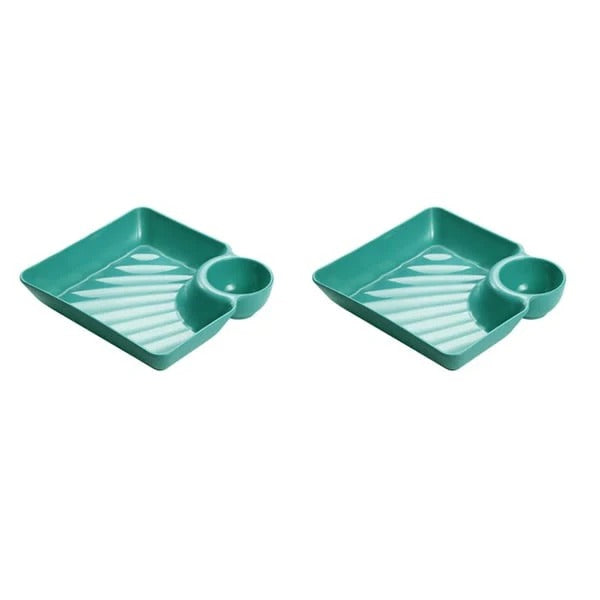 Serving Plate Separate Sauce Compartment Dishwasher Safe