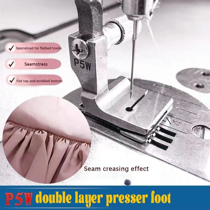 Sewing Machine Presser Foot Piping & Gathering Durable Steel