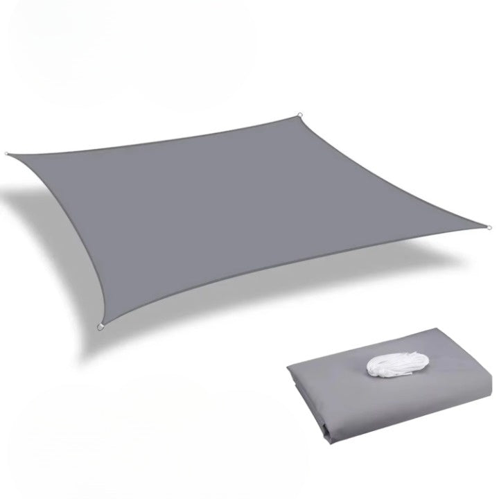 Shade Sail Rectangular PU-Coated Polyester UV Protection Reinforced Edges