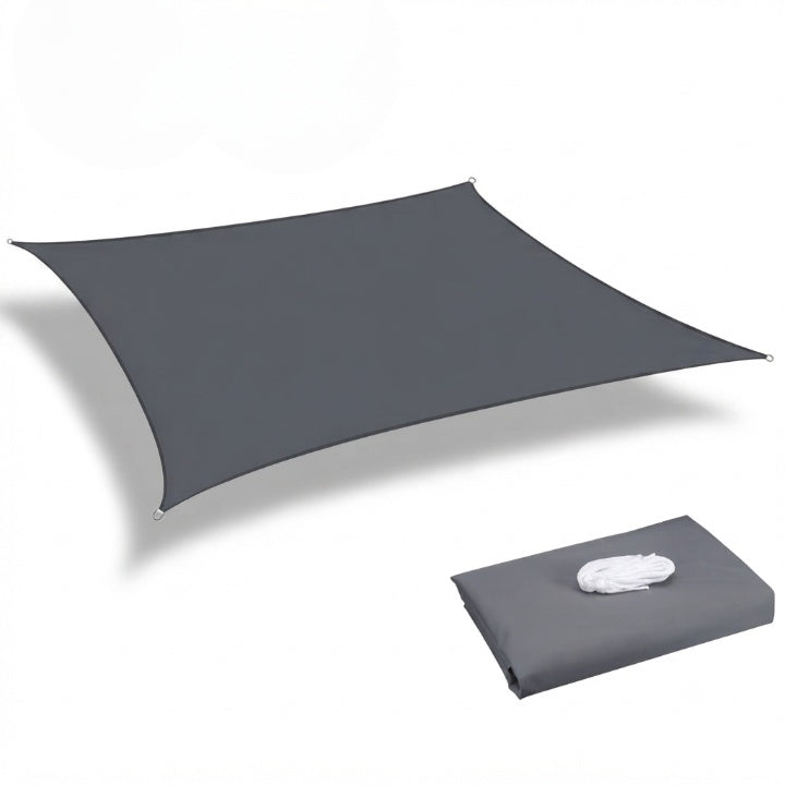 Shade Sail Rectangular PU-Coated Polyester UV Protection Reinforced Edges