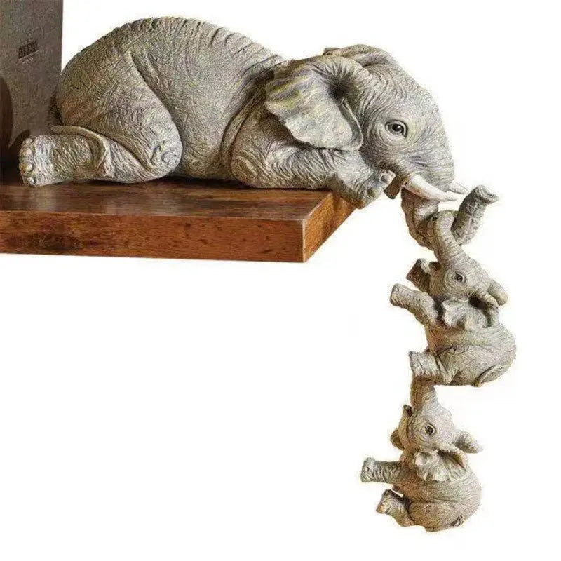 Shelf Figurines Edge-Hanging Hand-Painted Set of 3