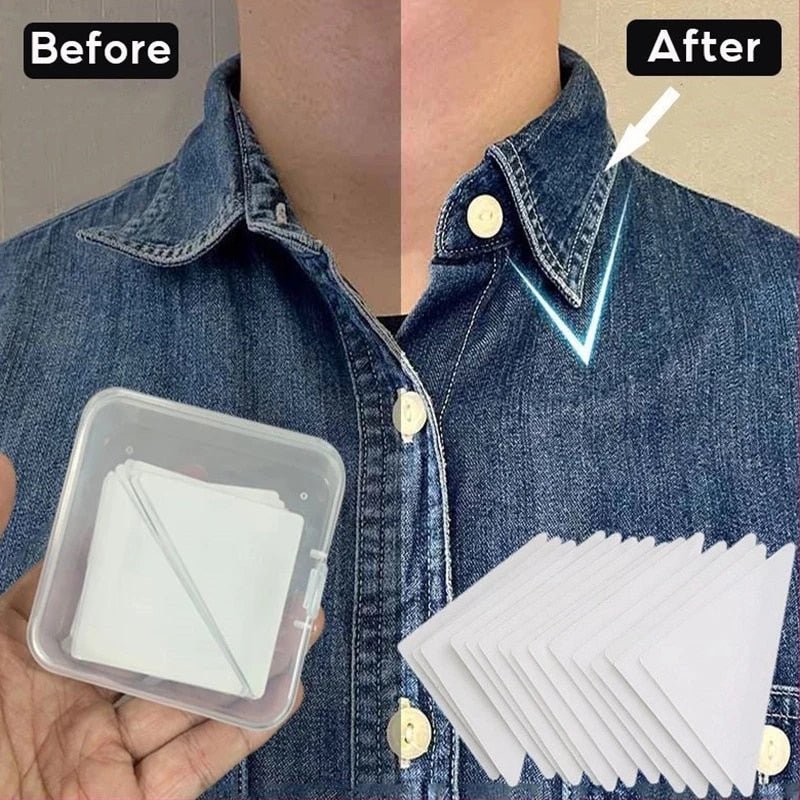 Shirt Collar Support Stickers Transparent & Self-Adhesive