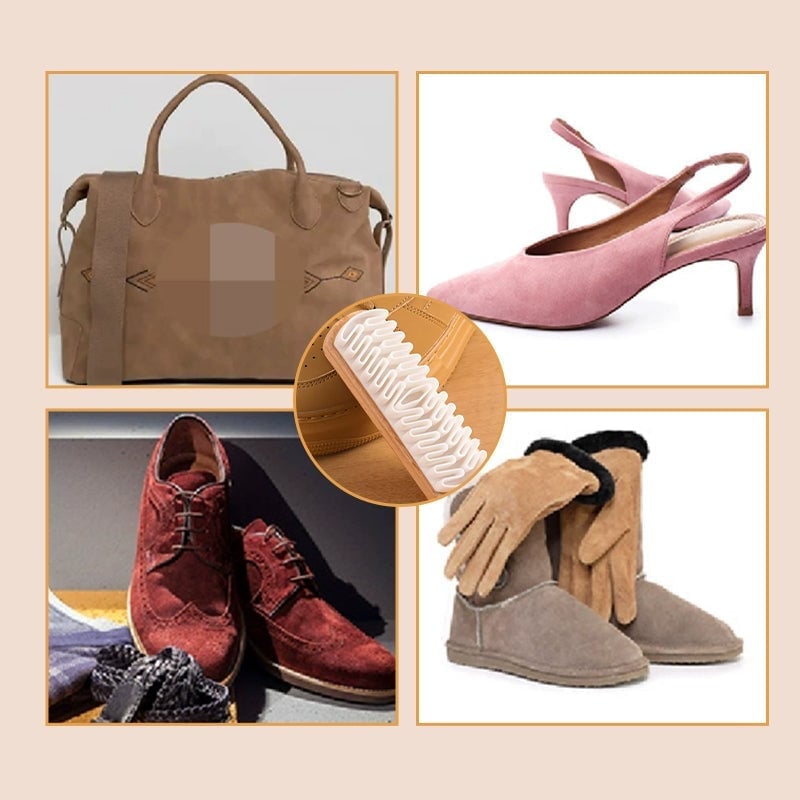 Shoe Brush Suede & Nubuck Soft Rubber Bristles