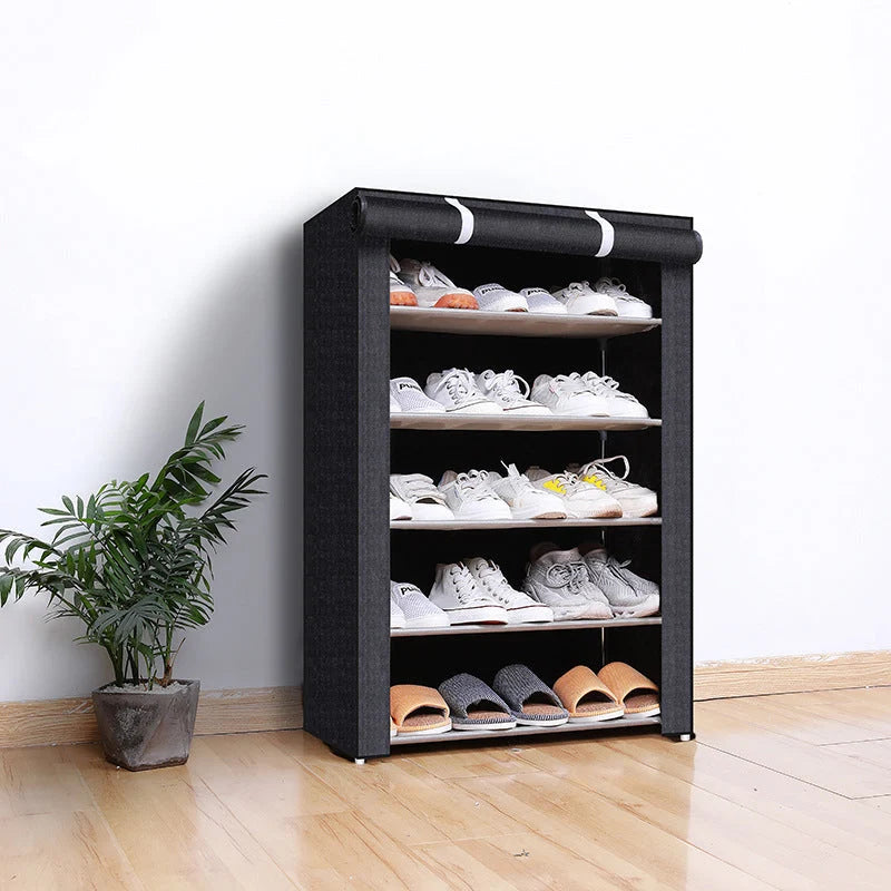 Shoe Cabinet Tool-Free Assembly Steel Frame Breathable Cover