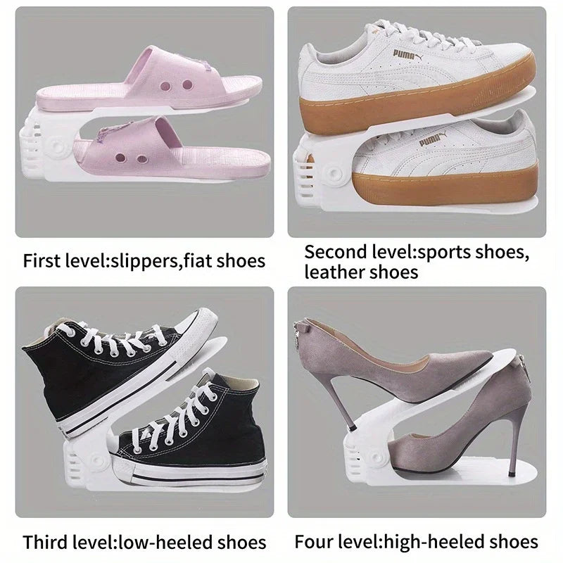 Shoe Organizer 3-Level Adjustable Space-Saving