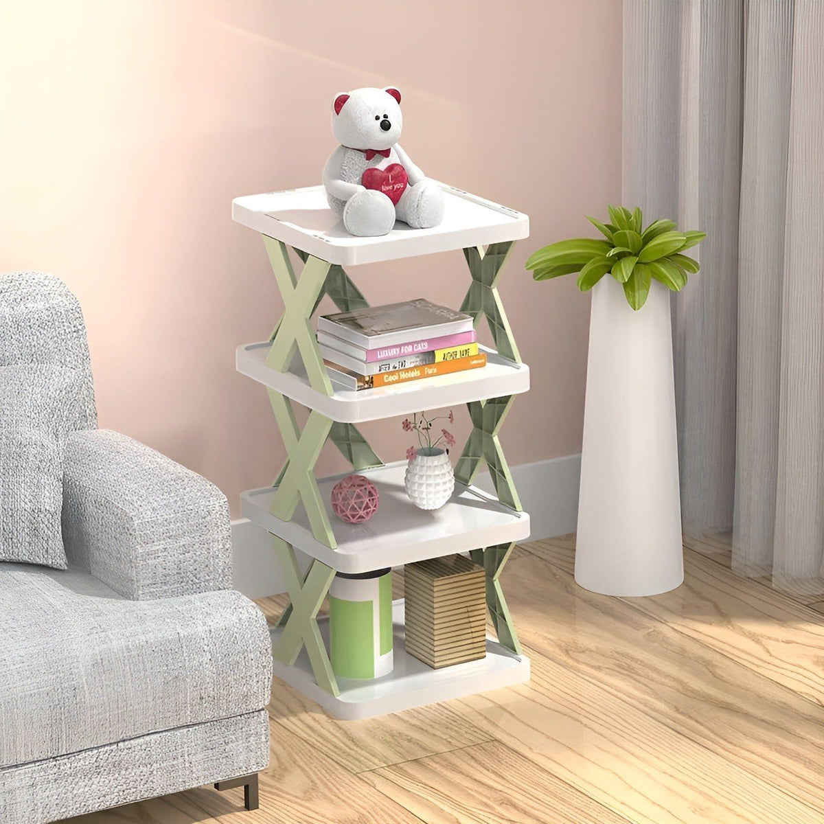 Shoe Rack Foldable Expandable 3-7 Tiers Tool-Free Assembly