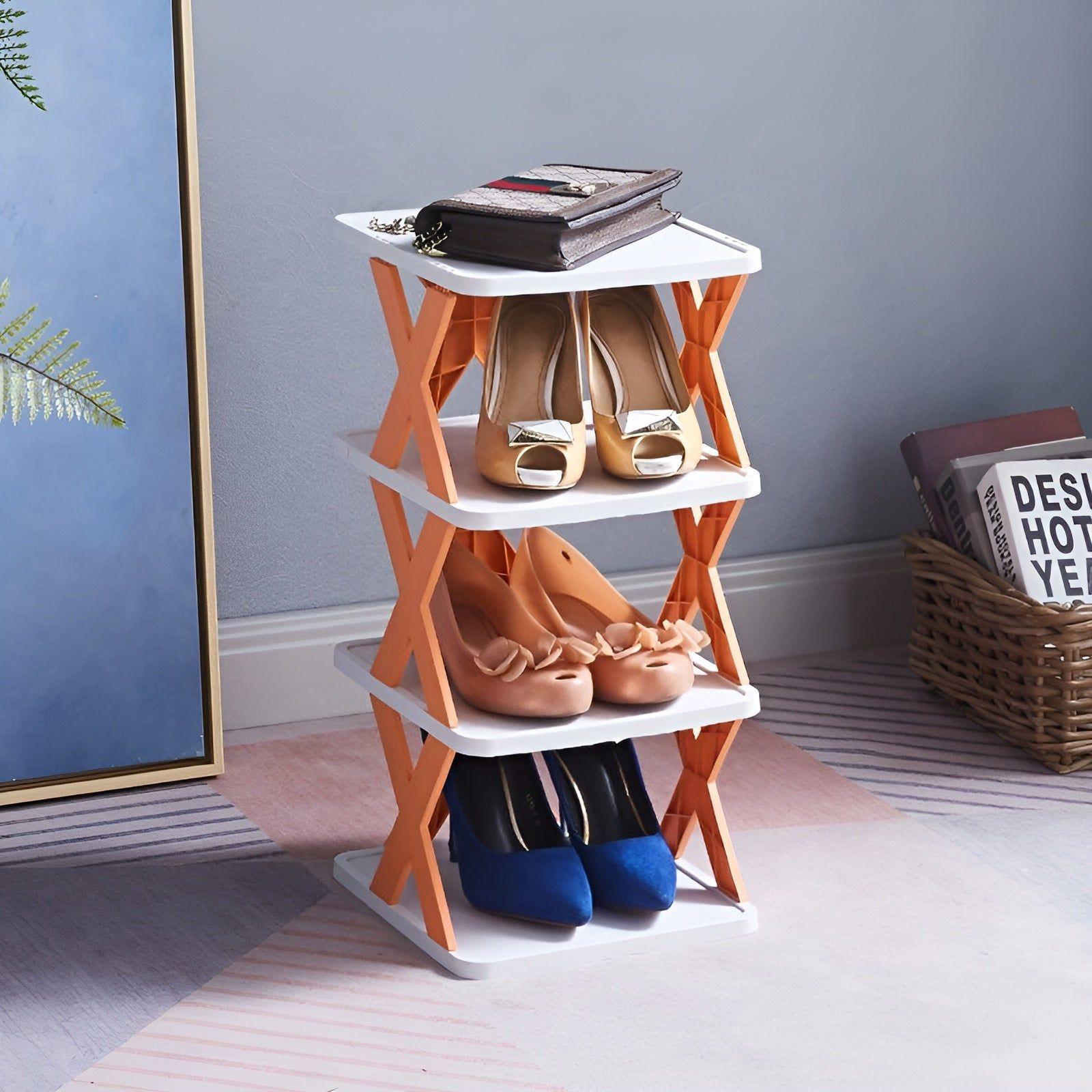 Shoe Rack Foldable Expandable 3-7 Tiers Tool-Free Assembly