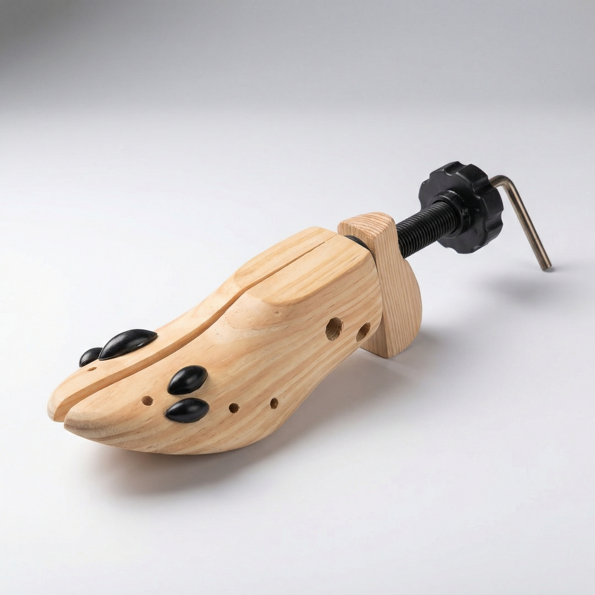Shoe Tree Natural Wood 2-Way Stretch Removable Ball Plugs