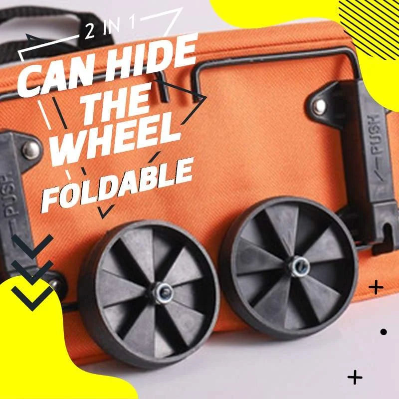 Shopping Bag 2-in-1 Foldable Wheels & Padded Handles