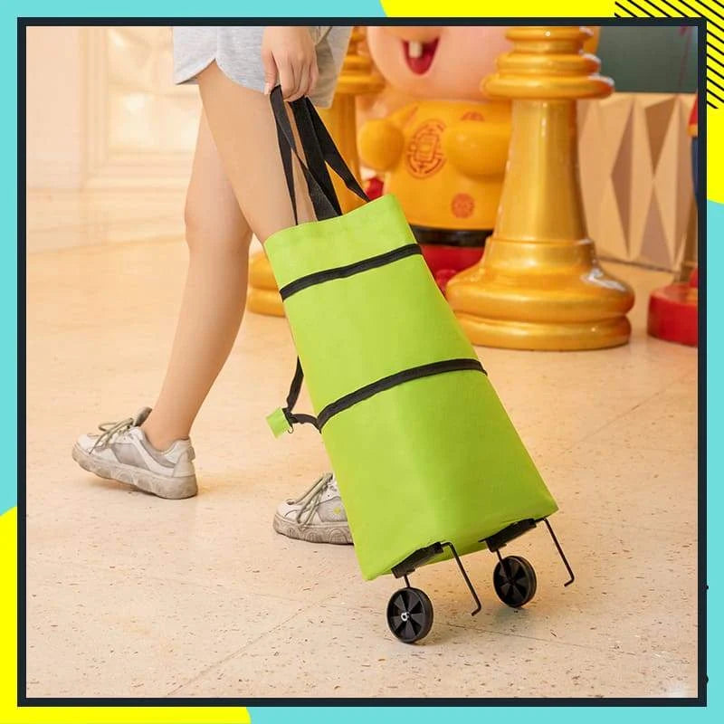 Shopping Bag 2-in-1 Foldable Wheels & Padded Handles