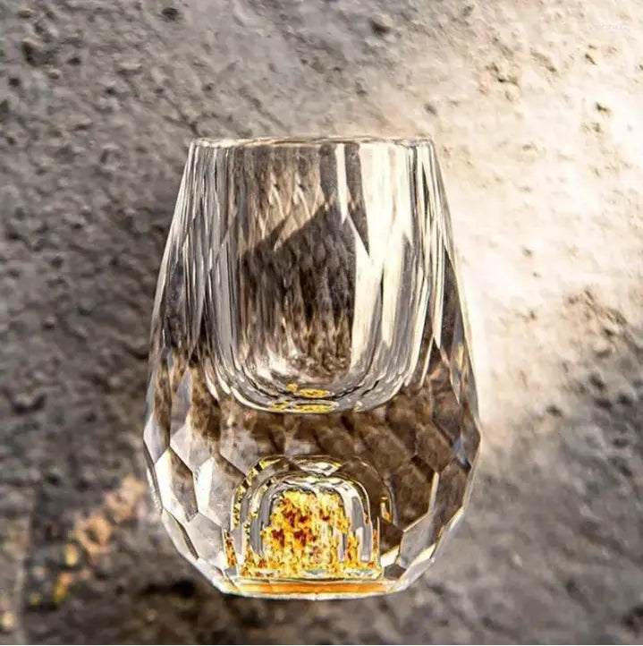 Shot Glass Set Diamond-Cut Crystal Six-Piece