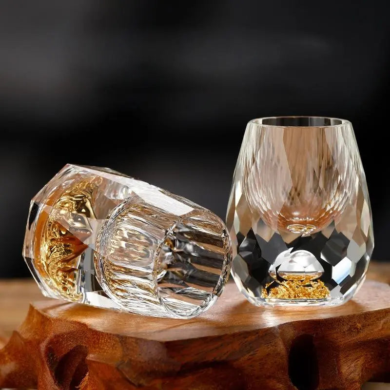 Shot Glass Set Diamond-Cut Crystal Six-Piece