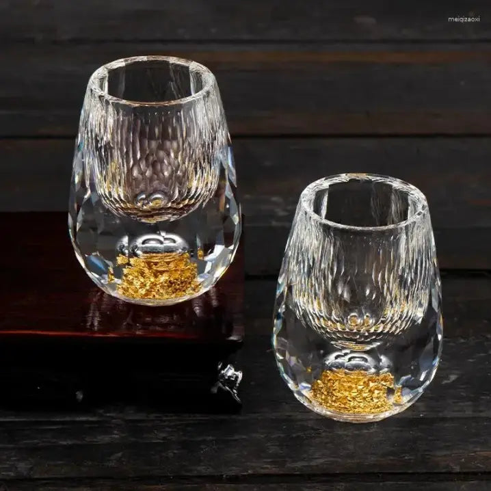 Shot Glass Set Diamond-Cut Crystal Six-Piece