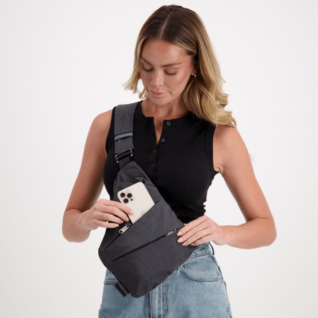 Shoulder Bag Anti-Theft RFID Blocking & Cut-Resistant Strap