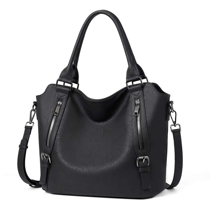 Shoulder Bag Convertible 3-in-1 PU Leather Padded Laptop Compartment