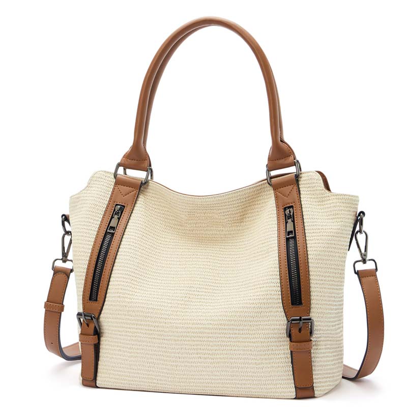 Shoulder Bag Convertible 3-in-1 PU Leather Padded Laptop Compartment