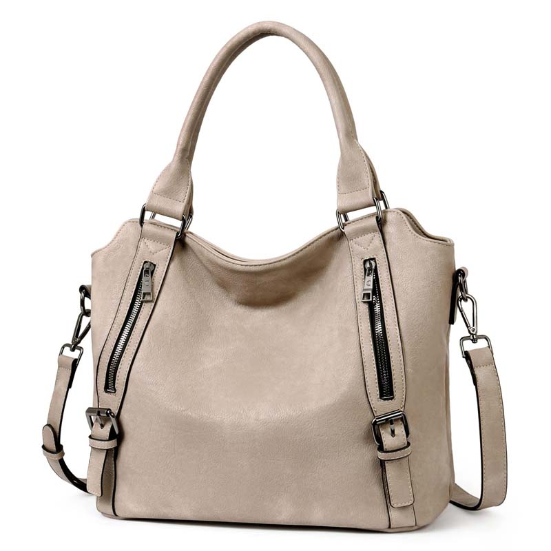 Shoulder Bag Convertible 3-in-1 PU Leather Padded Laptop Compartment