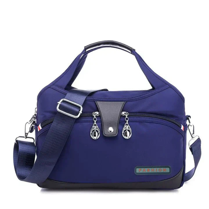 Shoulder Bag Oxford Fabric Multiple Zip Pockets & Adjustable Strap