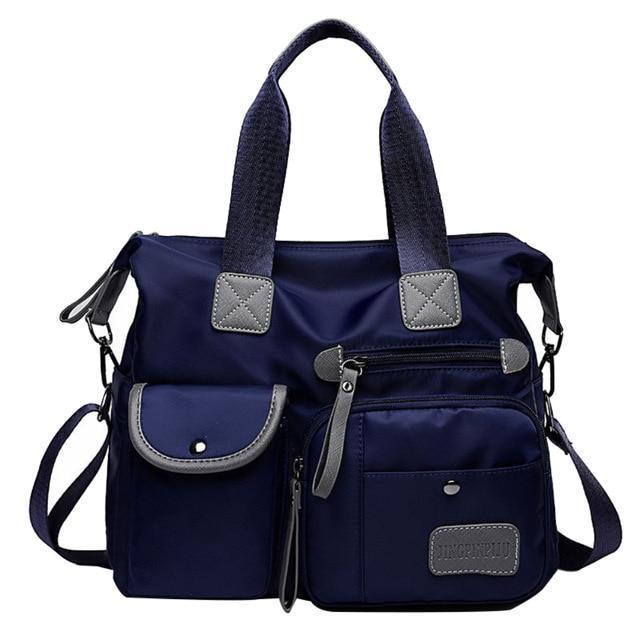 Shoulder Bag Waterproof Nylon Multiple Pockets & Adjustable Strap