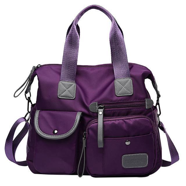 Shoulder Bag Waterproof Nylon Multiple Pockets & Adjustable Strap