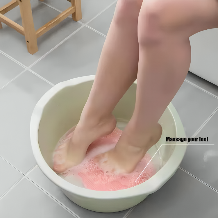 Shower Back & Foot Scrubber Soft Massage Exfoliating 2-Pack