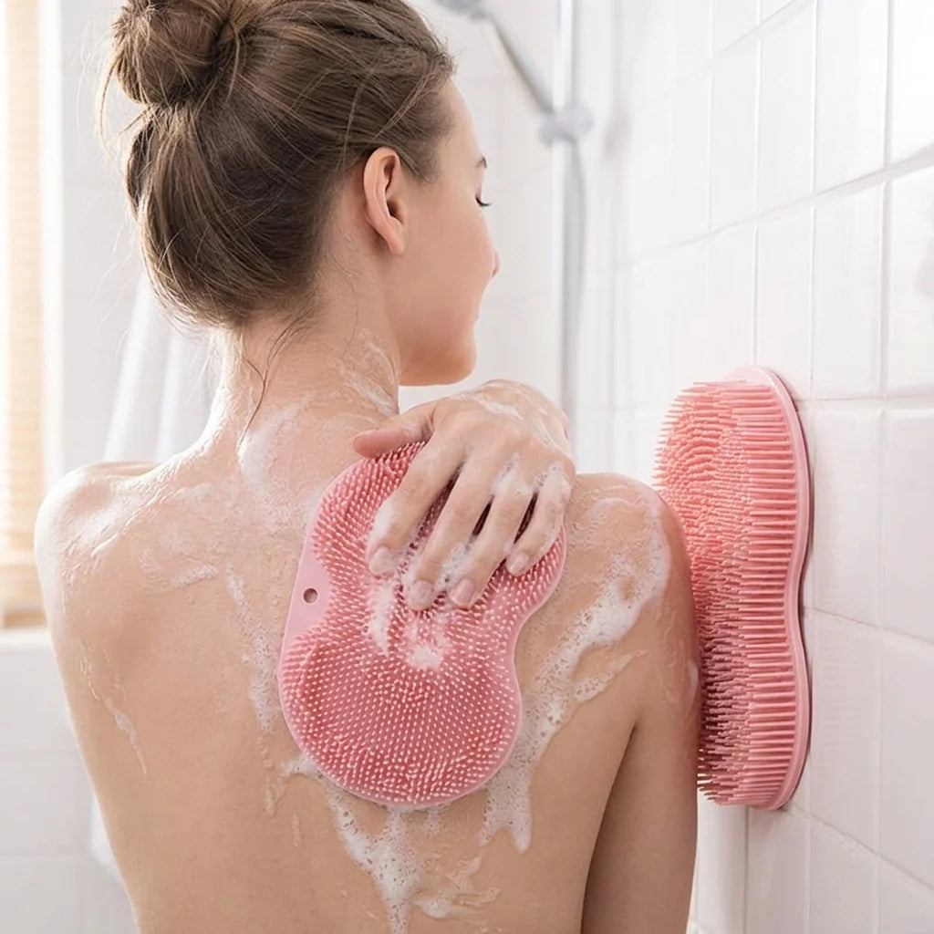 Shower Brush Silicone Suction Cup & Massage Bristles