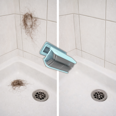 Shower Drain Hair Catcher Self-Adhesive Silicone Reusable
