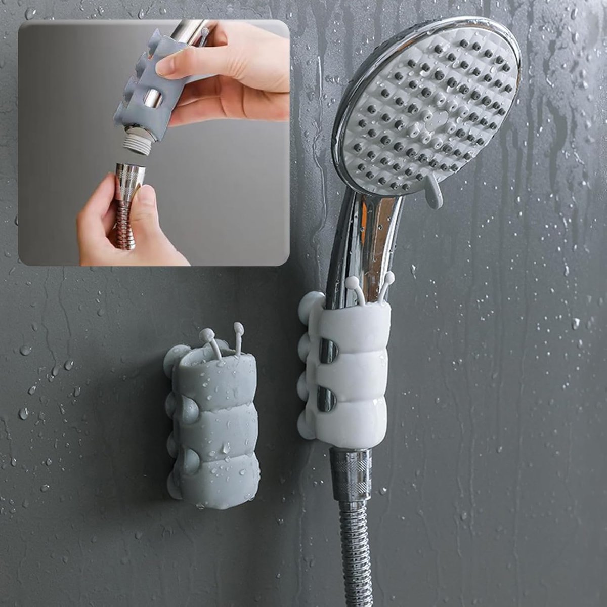 Shower Head Holder Adjustable Silicone Suction Cups