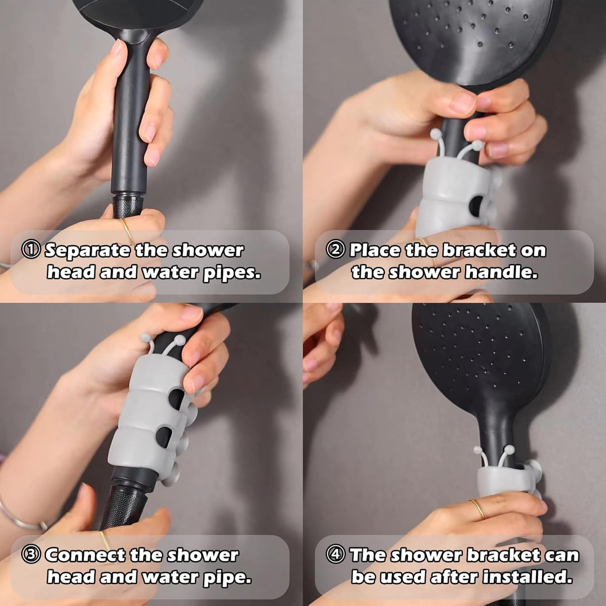 Shower Head Holder Adjustable Silicone Suction Cups