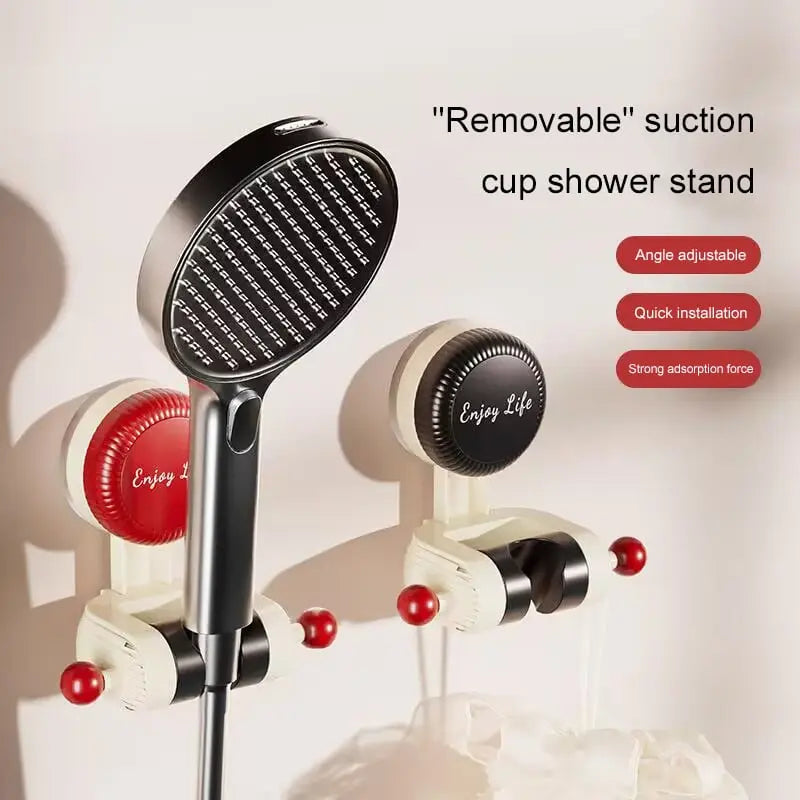 Shower Head Holder No-Drill Suction Cup Adjustable Swivel