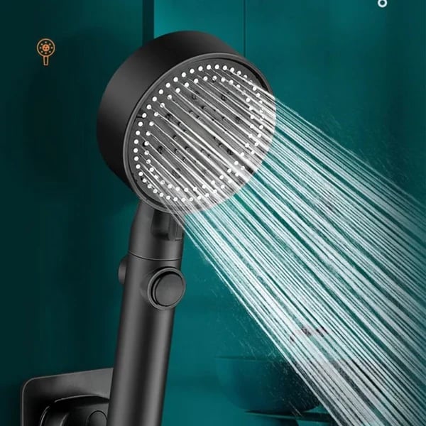 Shower Head Pressure-Boosting 5 Spray Modes Self-Cleaning Silicone Nozzles