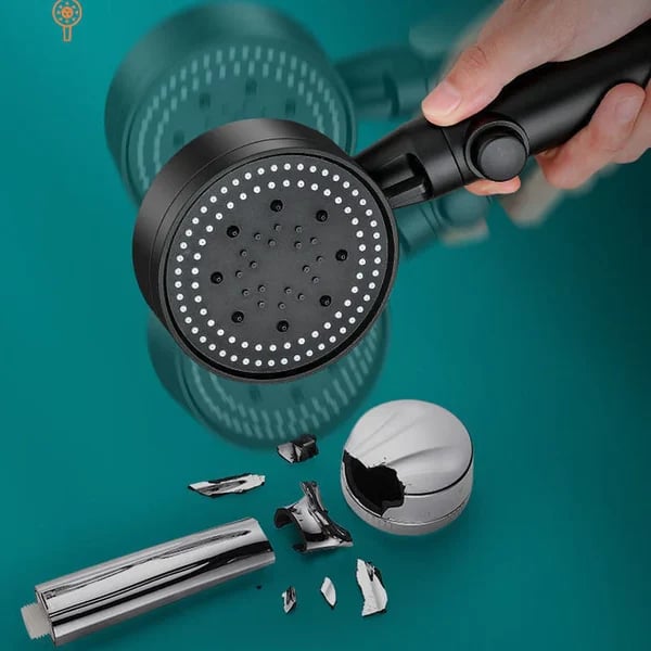 Shower Head Pressure-Boosting 5 Spray Modes Self-Cleaning Silicone Nozzles
