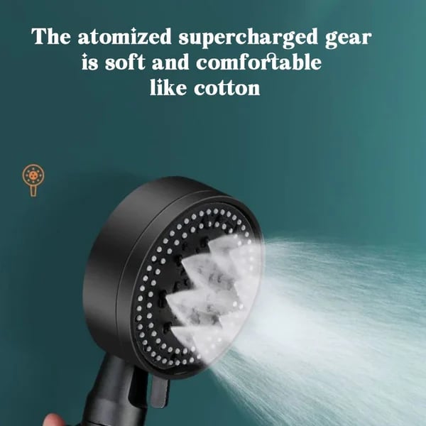 Shower Head Pressure-Boosting 5 Spray Modes Self-Cleaning Silicone Nozzles
