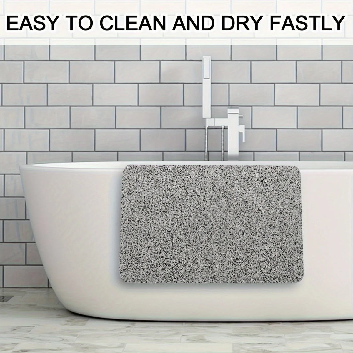 Shower Mat Loofah Texture Anti-Slip & Quick-Drying