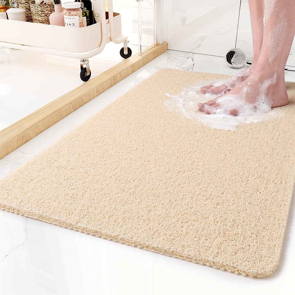Shower Mat Open Drainage Textured Surface & Non-Slip Backing