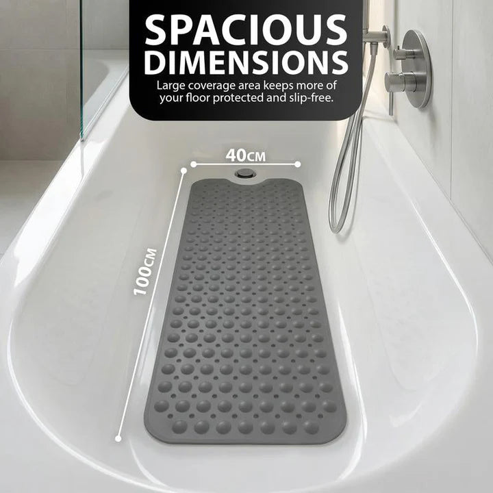 Shower Mat Suction-Cup Base & Textured Top Quick-Drying PVC