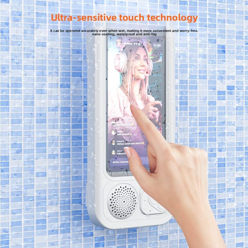 Shower Phone Mount Waterproof Bluetooth Speaker 68-Hour Battery