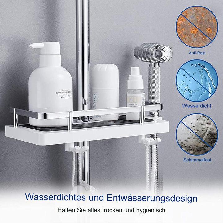 Shower Shelf Clamp-On Chrome-Plated Non-Slip Insert