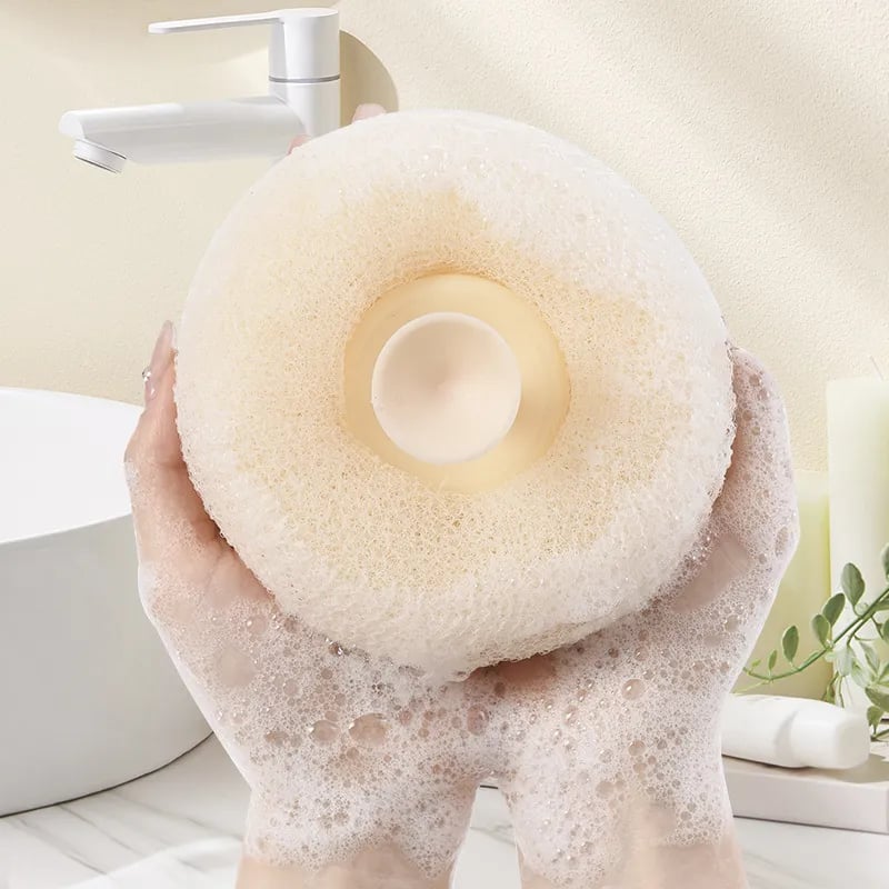 Shower Sponge Ultra-Fine Fibers & Massage Particles